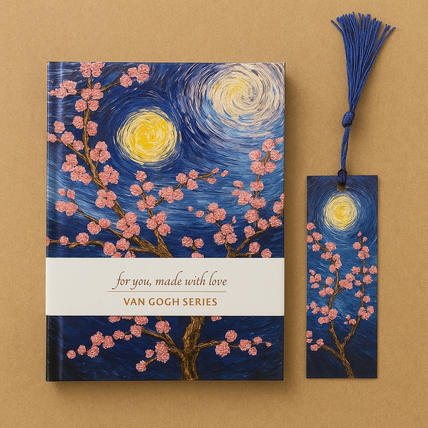 YLDZ Van Gogh Yıldızlı Gece & Badem Çiçekleri Tasarımlı Ajanda