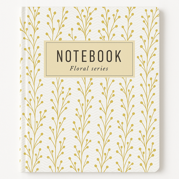 Altın Dal Desenli Şık Floral Seri Defter